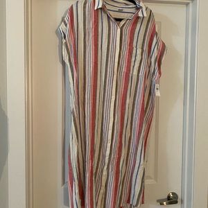 Stripe linen dress